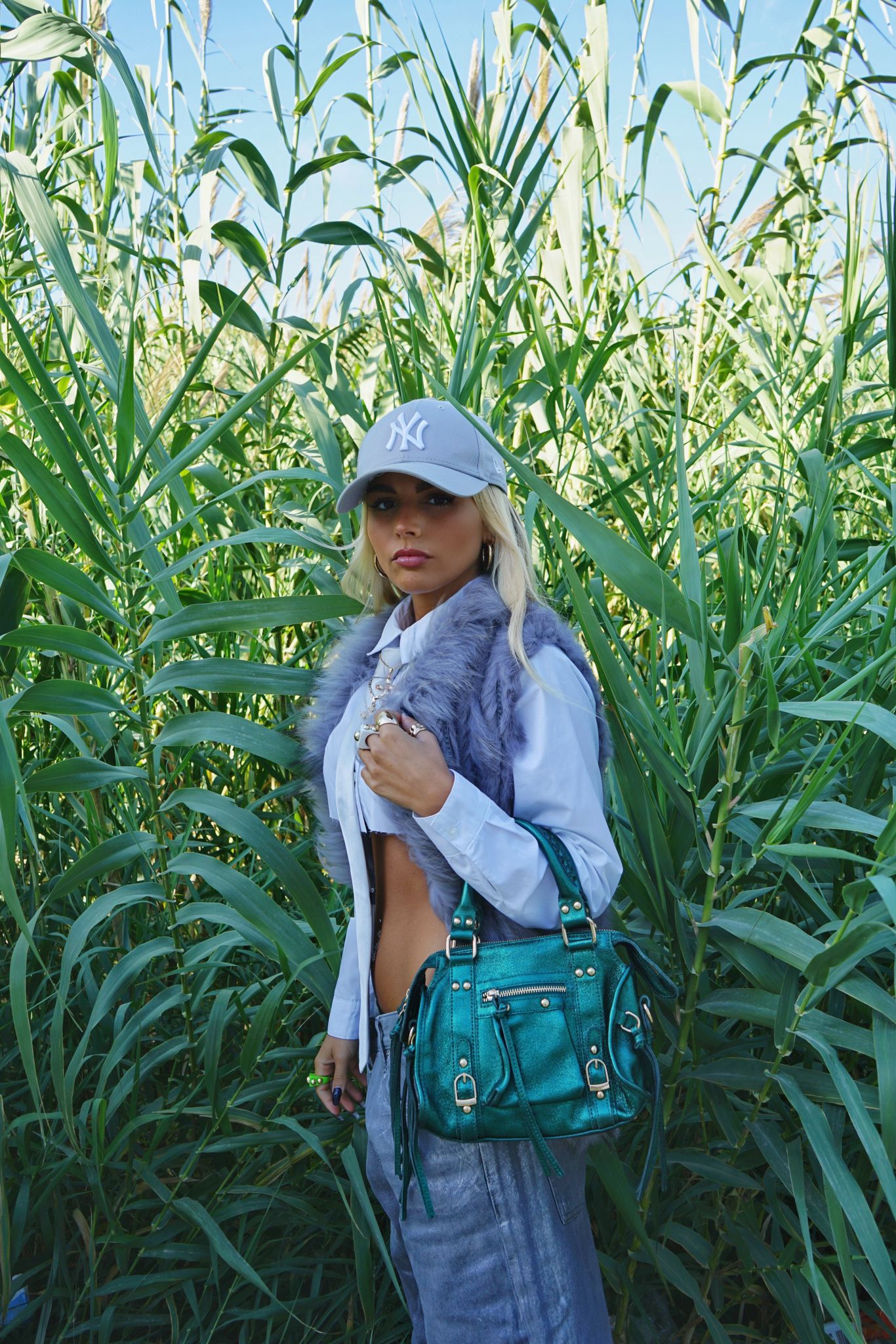 Bolso Verife Verde Petróleo