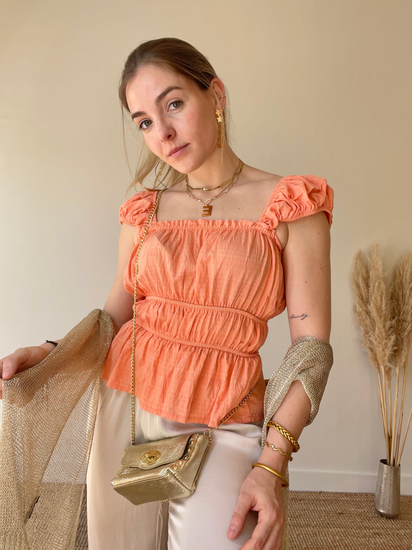 Top Armelle Naranja