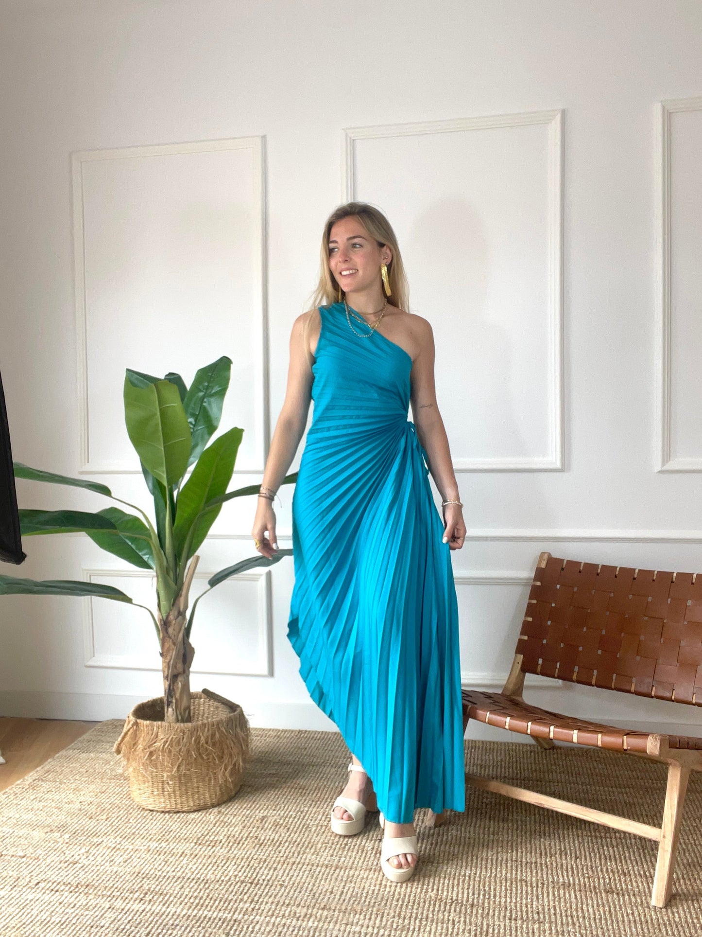 Vestido Claxton Celeste