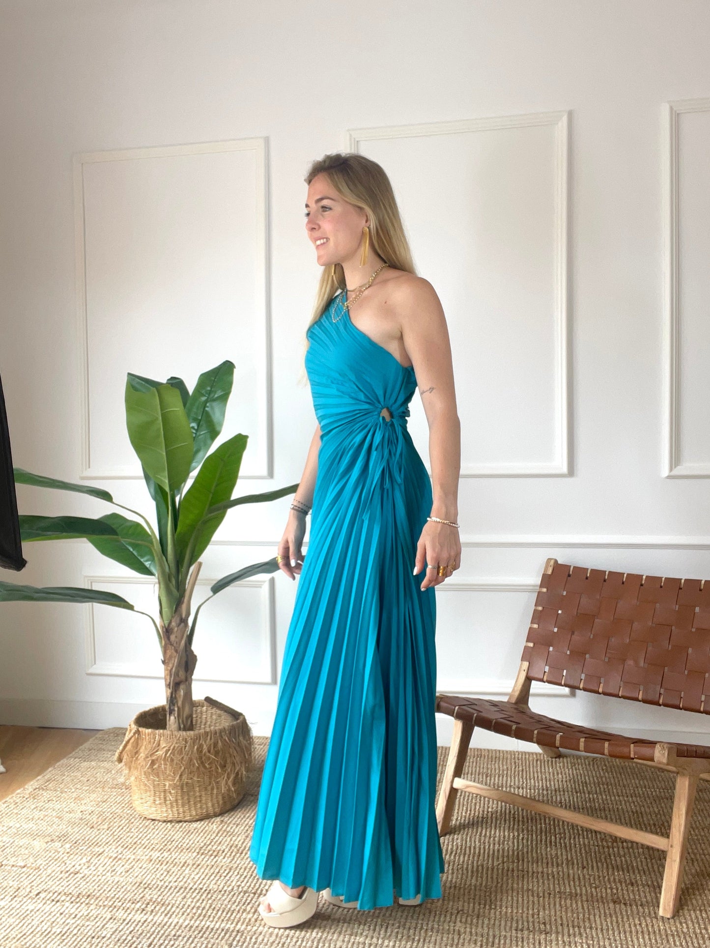 Vestido Claxton Celeste