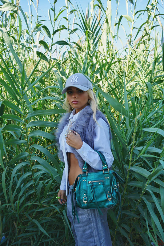 Bolso Verife Verde Petróleo