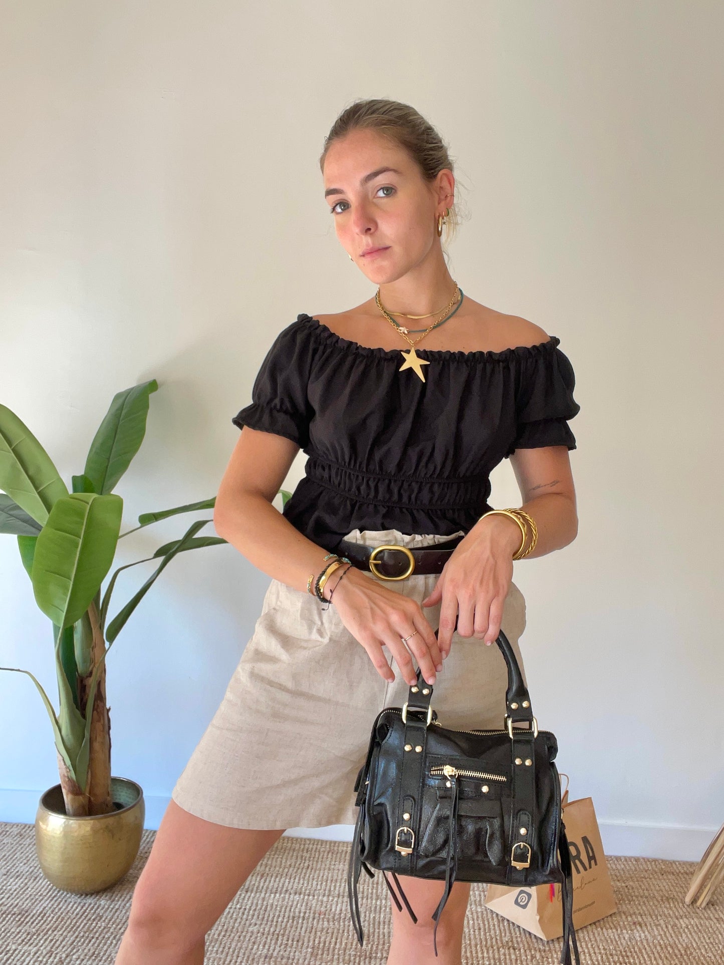Top Claudine Negro