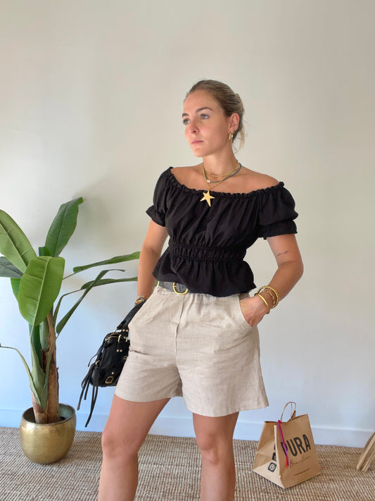 Top Claudine Negro