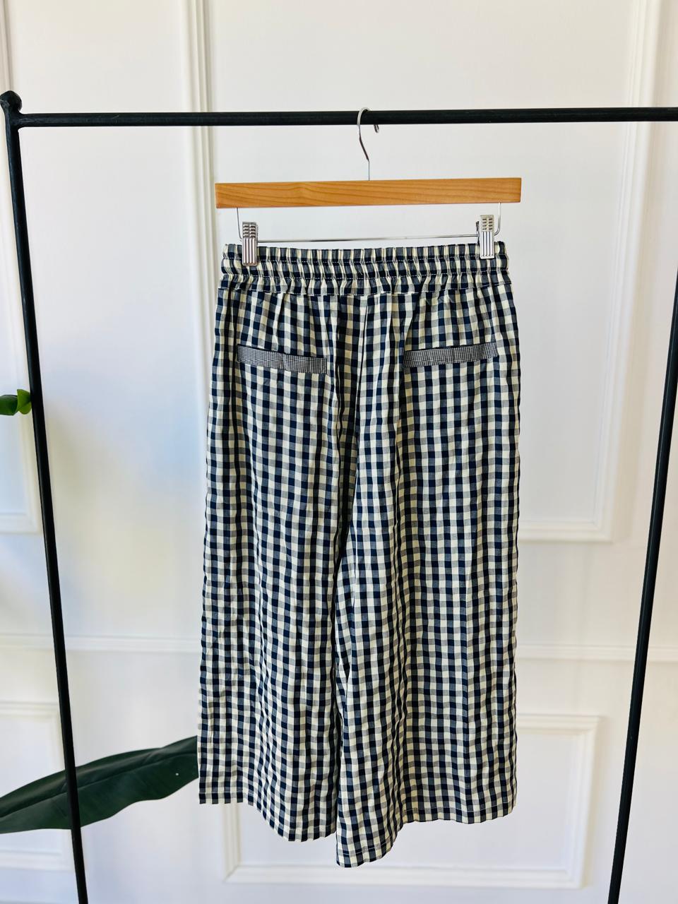 Falda Pantalón Lawton Azul y Crudo