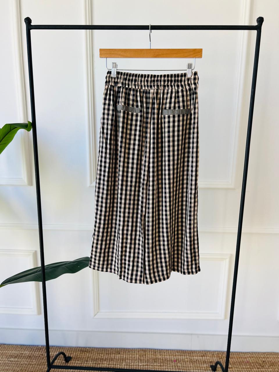 Falda Pantalón Lawton Negro y Rosa