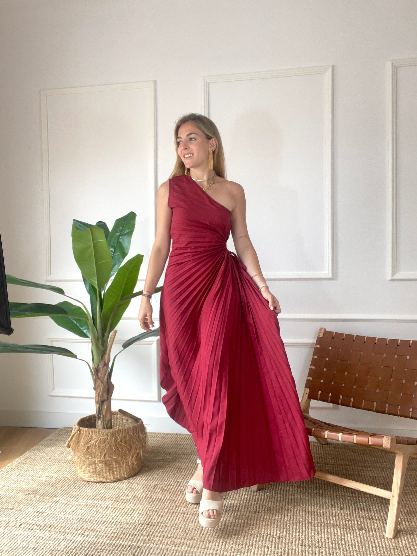Vestido Claxton Granate