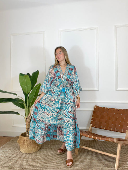Vestido Musetre Azul